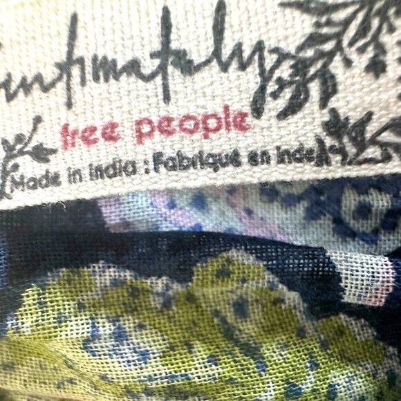 Free People Intimately Bodysuit Sundown Paisley Long Sleeve Green Blue Oversized - Picture 7 of 14